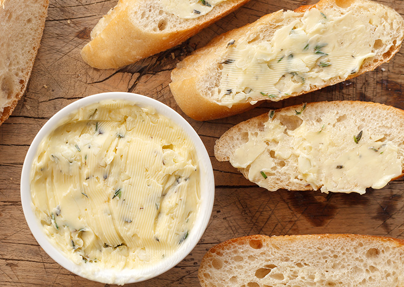 Homemade cultured herb butter