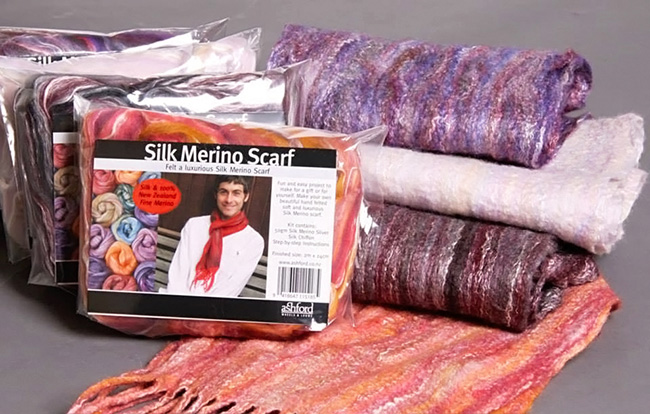 Nuno Felting Silk/Merino Scarf Kit