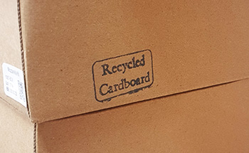 Our kits are boxed in recycled cardboard.