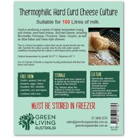 Thermophilic Hard Curd Cheese Culture with Sterile Jar - 100 litres