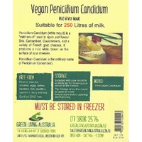 Penicillium Candidum (White Mould)-(Vegan) with Sterile Jar - 250 litres