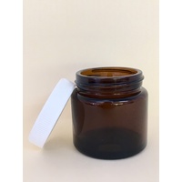 Amber Glass Round 65 ml Jar with Lid