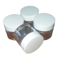 Clear Glass Cream Jar 15 ml with White Lid