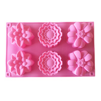 Soap Mould - Mixed Flower (6 Cavity)