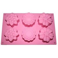 Soap Mould - Mixed Flower (6 Cavity)