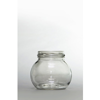 Jar-Twist top - 212ml Flint Glass Leonardo Round Jar 58mm Twist Finish