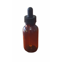 50 ml Amber Round Glass Bottle with Dropper - Black
