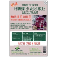 Vegan Fermented Vegetable Culture - 100 litres / kgs
