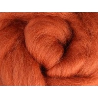 Corriedale Sliver - Peach - 100 grams