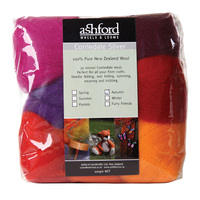 Corriedale Sliver Pack of 7 Colours - Autumn - 100 grams bag