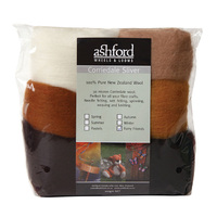 Corriedale Sliver Pack of 7 Colours - Furry Friends - 100 gram Bag