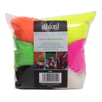 Ashford Corriedale Sliver Pack - Fluro - 100g