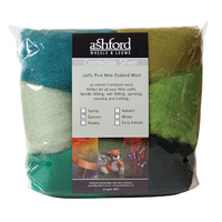 Ashford Corriedale Sliver Pack 7 Colours - Summer - 100 grams 