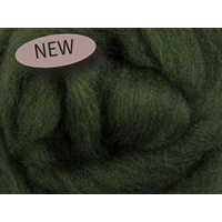 Corriedale Sliver - Fern Green - 100 grams