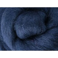 Corriedale Sliver - Indigo  - 100 grams