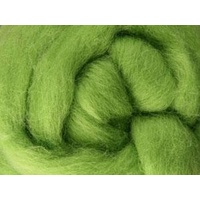 Corriedale Dyed Sliver - Lime - 100 grams