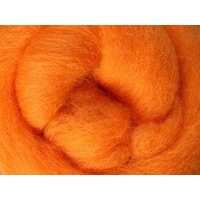 Corriedale Sliver - Tangerine - 100grams