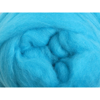 Merino Sliver / Fibre - Fluro Blue - 100 grams