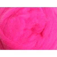 Merino Sliver / Fibre - Fluro Pink - 100 grams