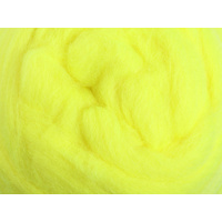 Merino Sliver / Fibre - Fluro Yellow - 100 grams