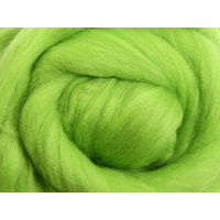 Merino Sliver / Fibre - Lime - 100 grams