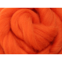Merino Sliver / Fibre - Orange - 100 grams