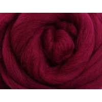 Merino Sliver / Fibre - Raspberry - 100 grams
