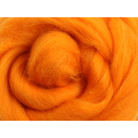 Merino Sliver / Fibre - Tangerine - 100 grams