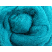 Merino Sliver / Fibre - Turquoise - 100 grams