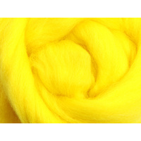 Merino Sliver / Fibre - Yellow - 100 grams