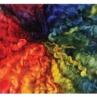 Rainbow Dyed English Leicester - 100 grams