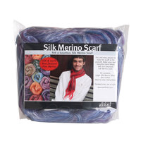 Silk Merino Scarf Kit - Damson