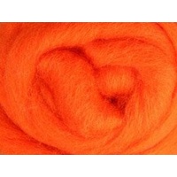 Corriedale Sliver - Orange - 100grams