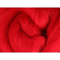 Corriedale Sliver - Scarlet - 100grams